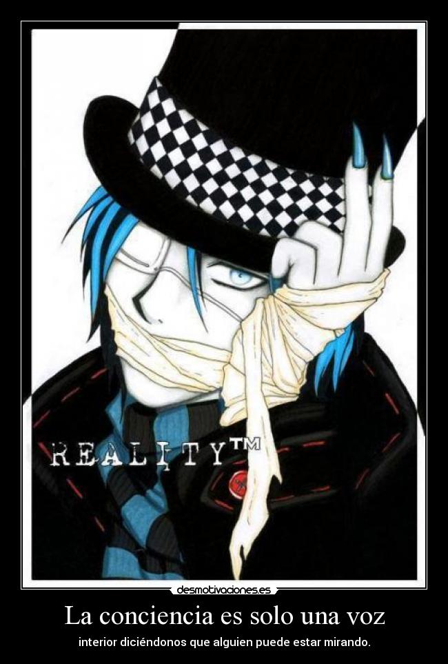 La conciencia es solo una voz - interior diciéndonos que alguien puede estar mirando.