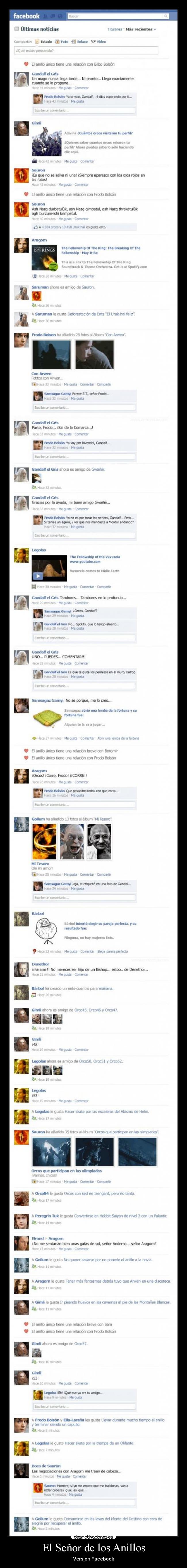 El Señor de los Anillos - Version Facebook