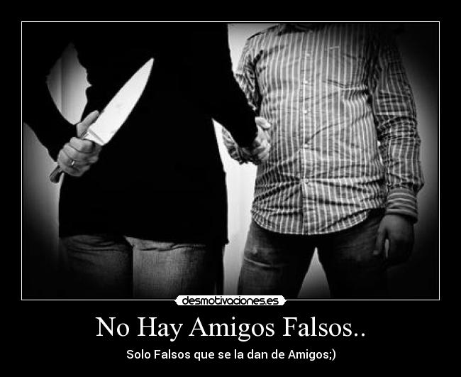 No Hay Amigos Falsos.. Desmotivaciones