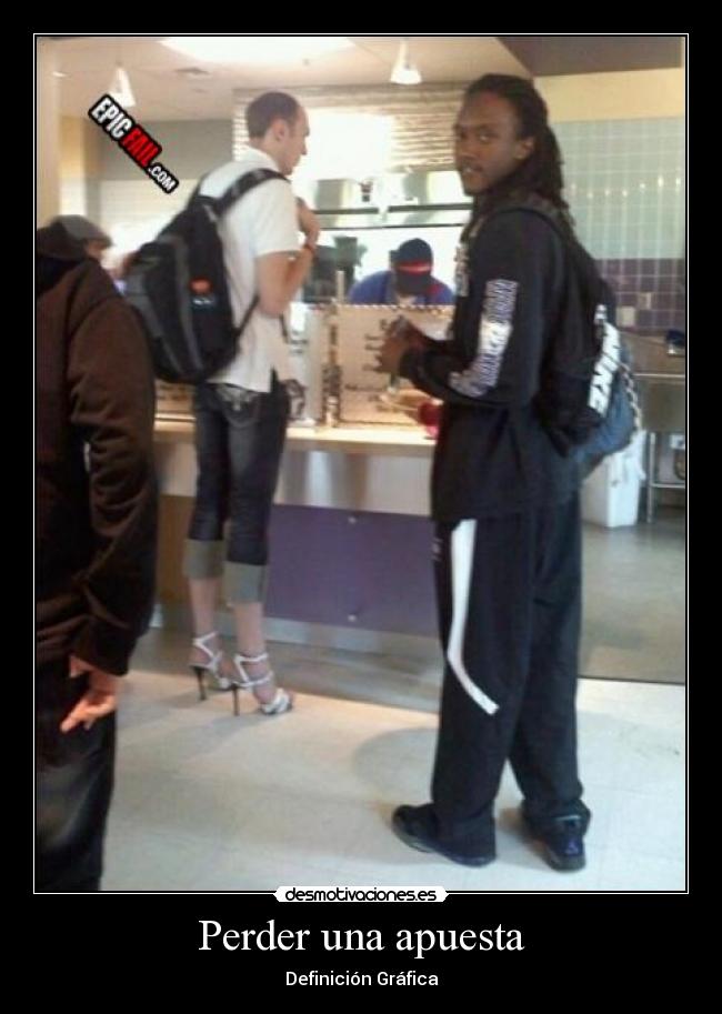 Perder una apuesta - Definición Gráfica
