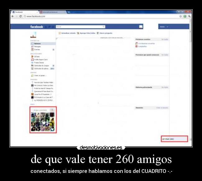 de que vale tener 260 amigos - 