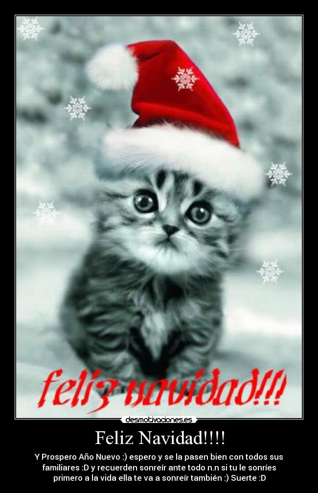 Feliz Navidad!!!! - Y Prospero Año Nuevo :) espero y se la pasen bien con todos sus
familiares :D y recuerden sonreír ante todo n.n si tu le sonríes
primero a la vida ella te va a sonreír también :) Suerte :D