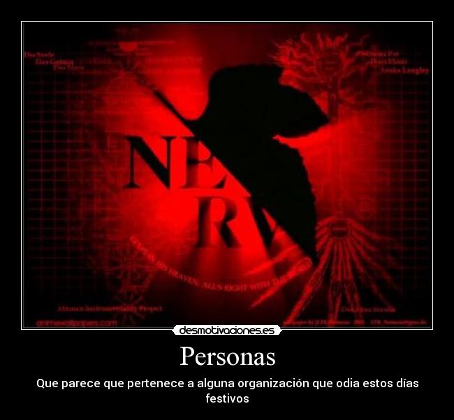 carteles iamdeliz nerv evangelion odio navidad desmotivaciones