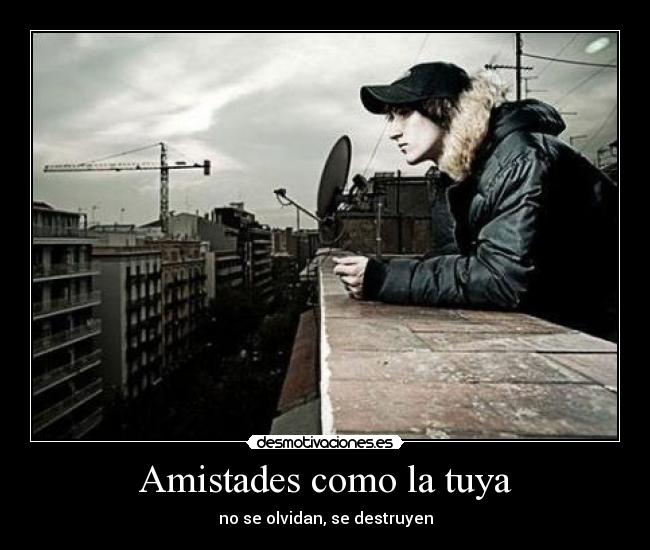 Amistades como la tuya - no se olvidan, se destruyen