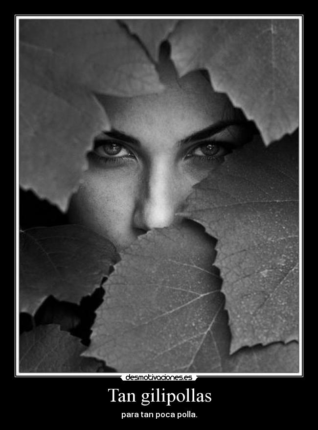 Tan gilipollas - para tan poca polla.