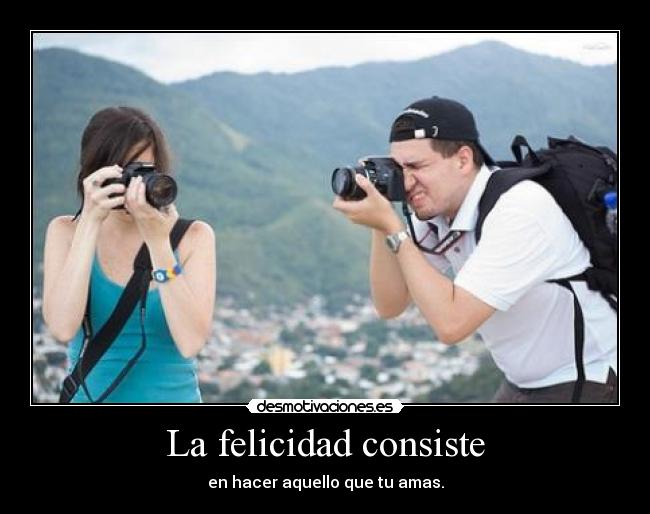 La felicidad consiste -