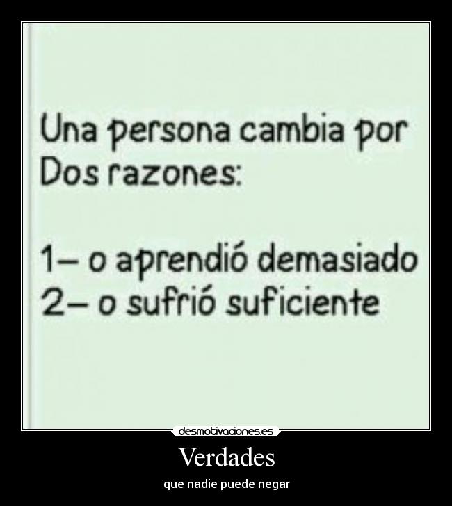 Verdades - que nadie puede negar