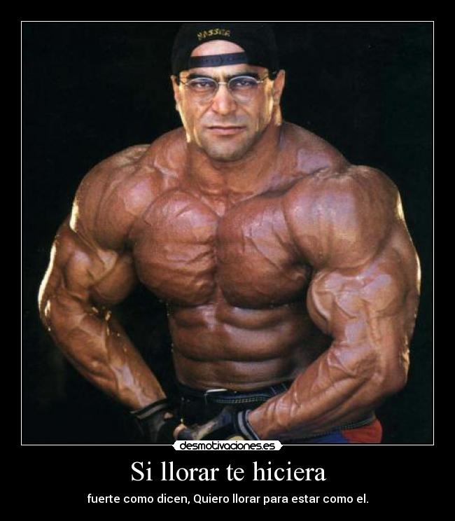 Si llorar te hiciera - fuerte como dicen, Quiero llorar para estar como el.