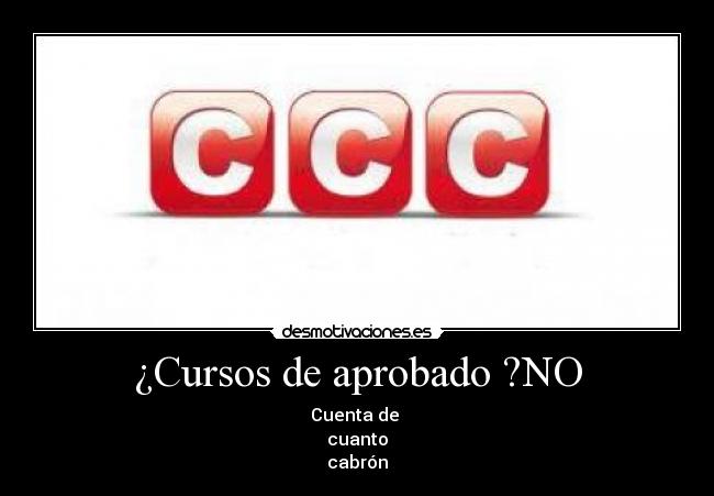 ¿Cursos de aprobado ?NO - 