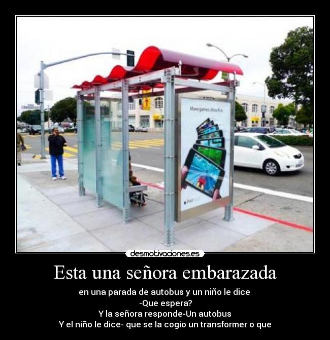 Esta una señora embarazada -