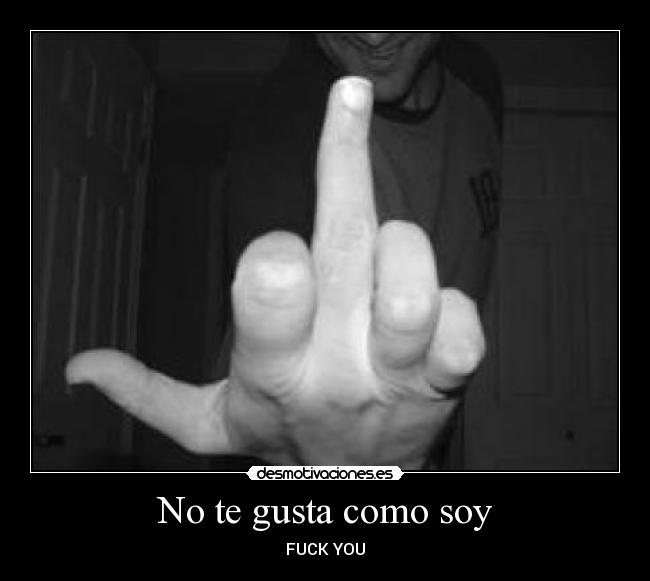No te gusta como soy -