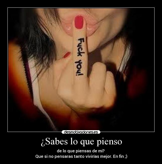 ¿Sabes lo que pienso - 