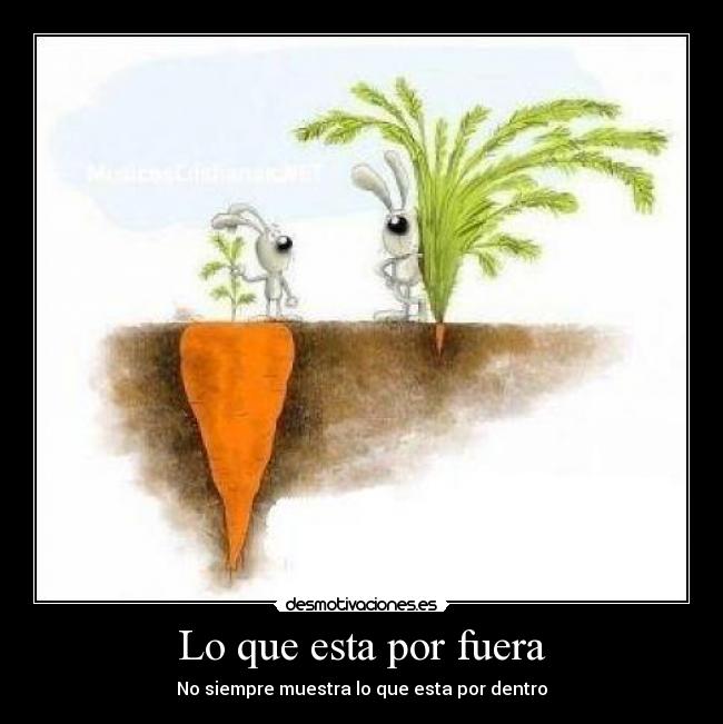 Lo que esta por fuera - No siempre muestra lo que esta por dentro