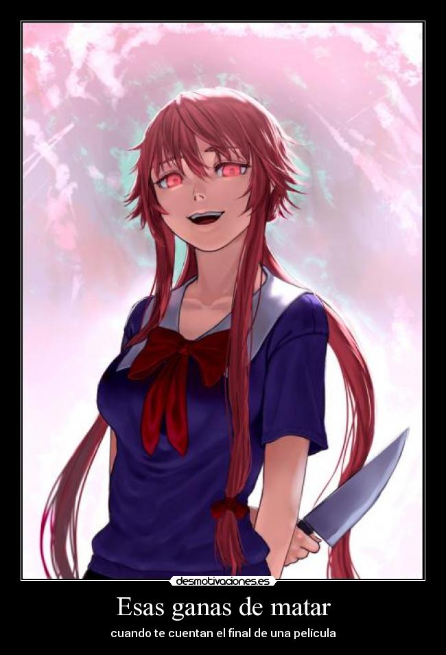 Esas ganas de matar - cuando te cuentan el final de una película