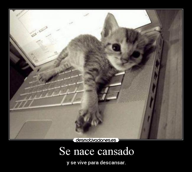 Se nace cansado - y se vive para descansar.