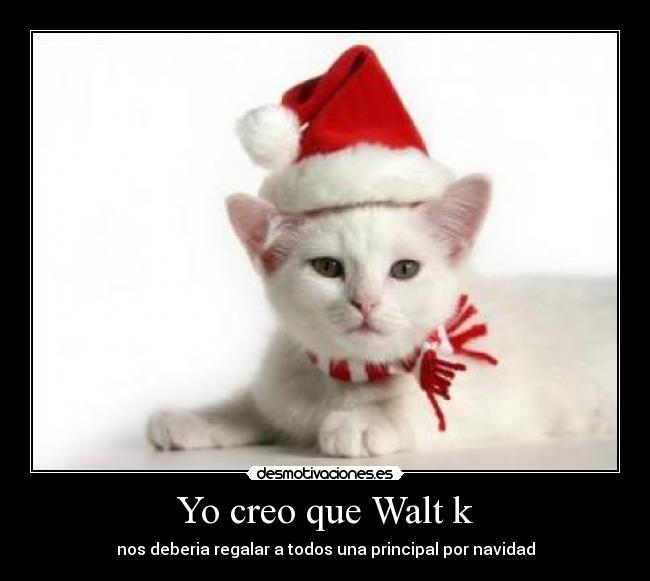 Yo creo que Walt k - nos deberia regalar a todos una principal por navidad