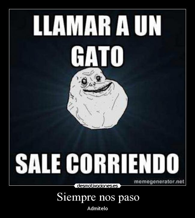 carteles gatosforever alone desmotivaciones