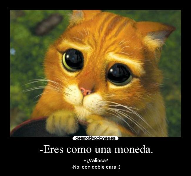 -Eres como una moneda. - 
