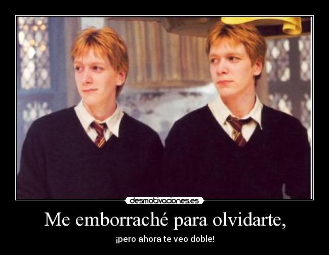 Me emborraché para olvidarte, -