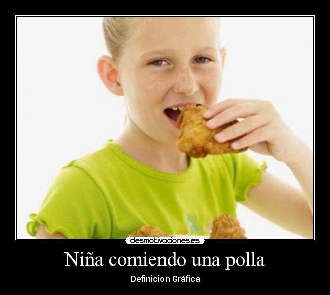Niña comiendo una polla -