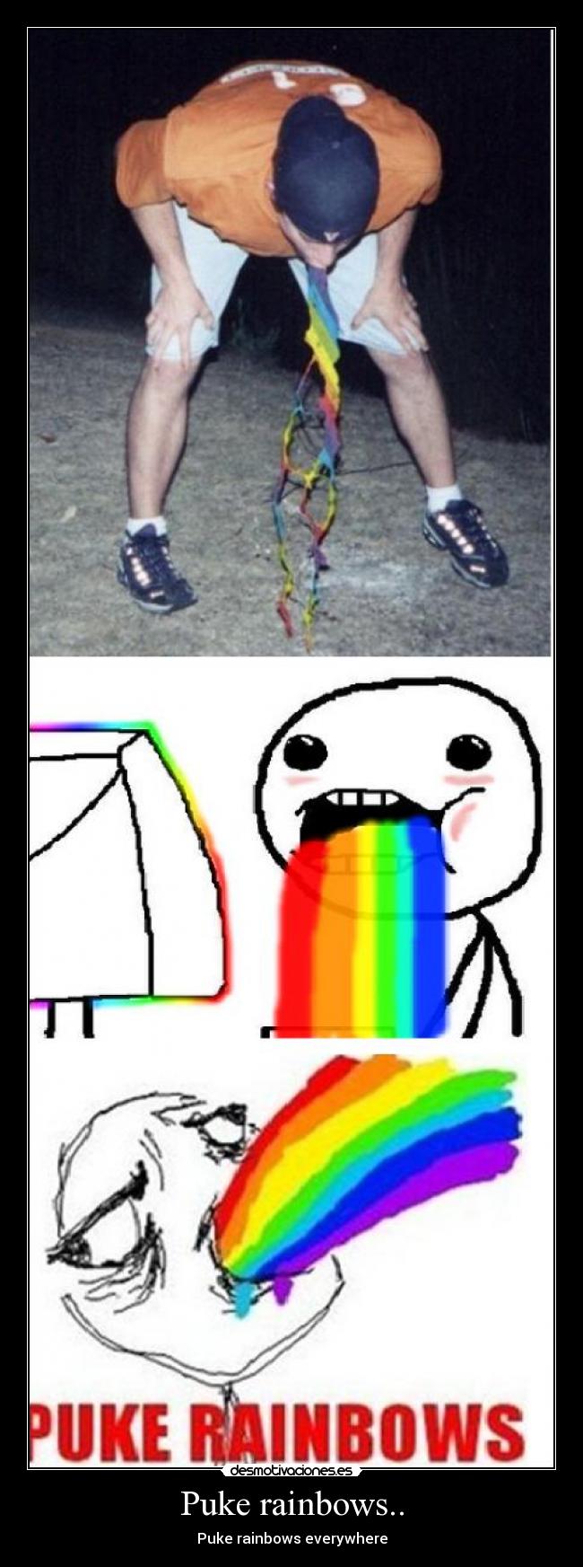 carteles puke rainbows desmotivaciones