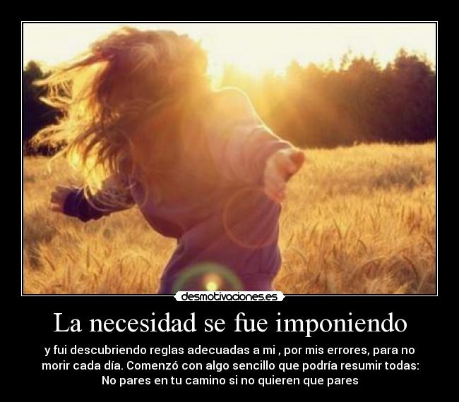 La necesidad se fue imponiendo - 
