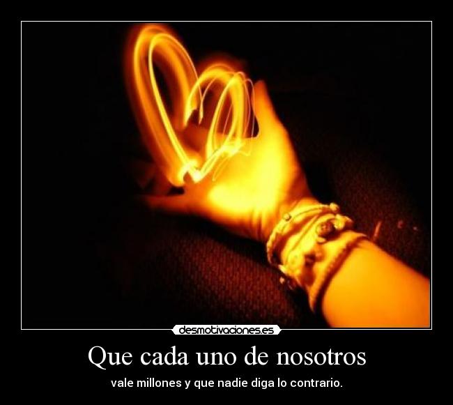 Que cada uno de nosotros -