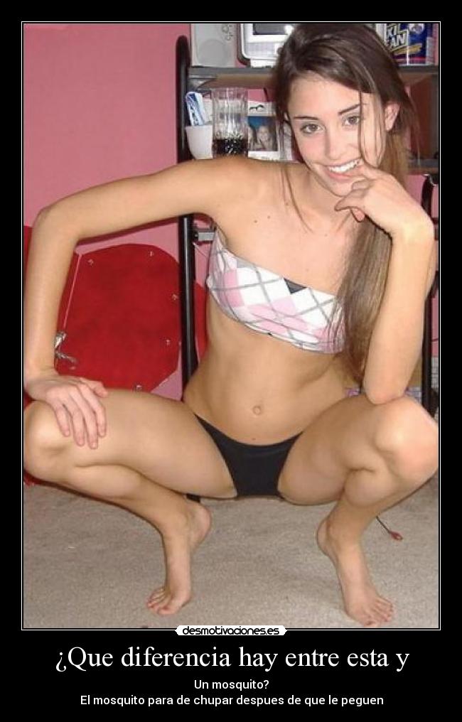 ¿Que diferencia hay entre esta y - Un mosquito?
El mosquito para de chupar despues de que le peguen