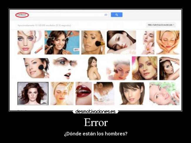 Error - ¿Dónde están los hombres?