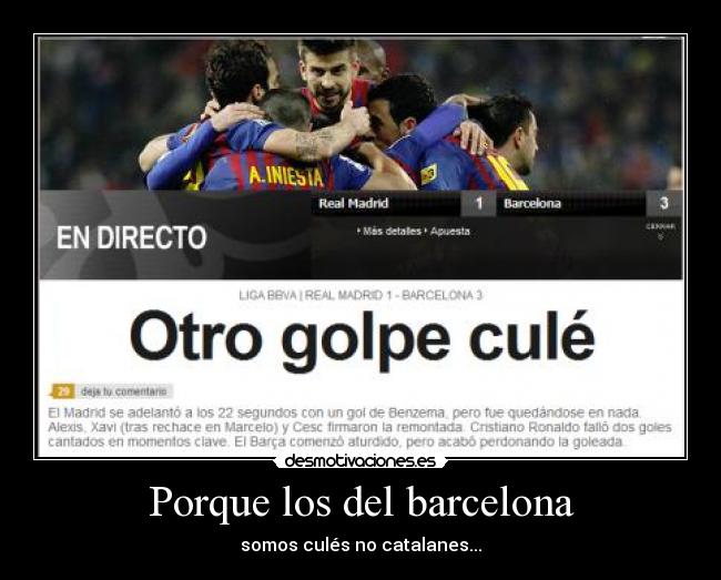 Porque los del barcelona - 