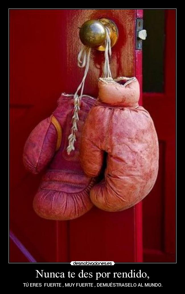 Nunca te des por rendido, -