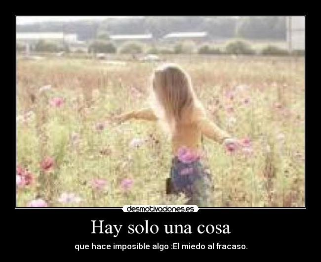 Hay solo una cosa -