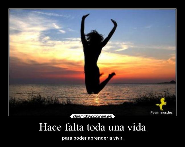 Hace falta toda una vida -