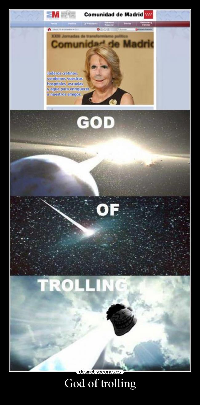 carteles god trolling aznar esperanza aguirre web comunidad madrid desmotivaciones