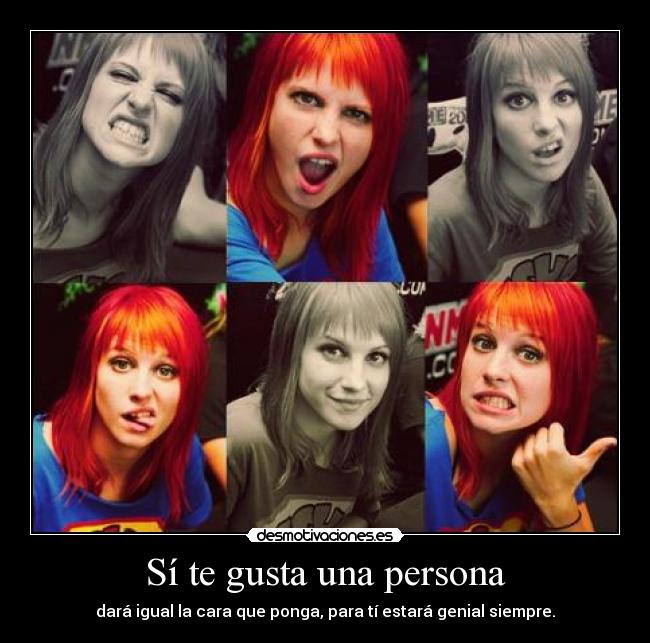 Sí te gusta una persona -