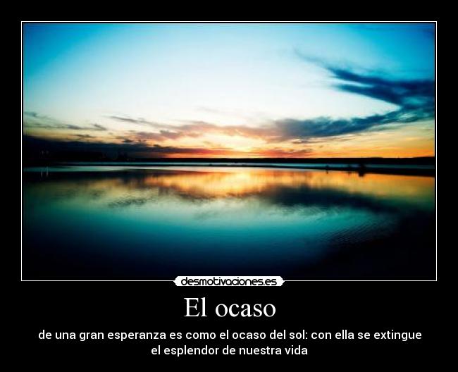 El ocaso - 