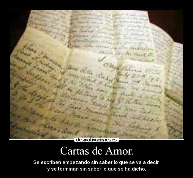 Cartas de Amor. -
