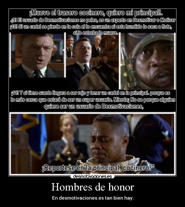 Hombres de honor Desmotivaciones