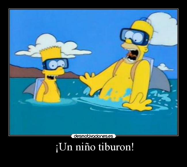 ¡Un niño tiburon! -