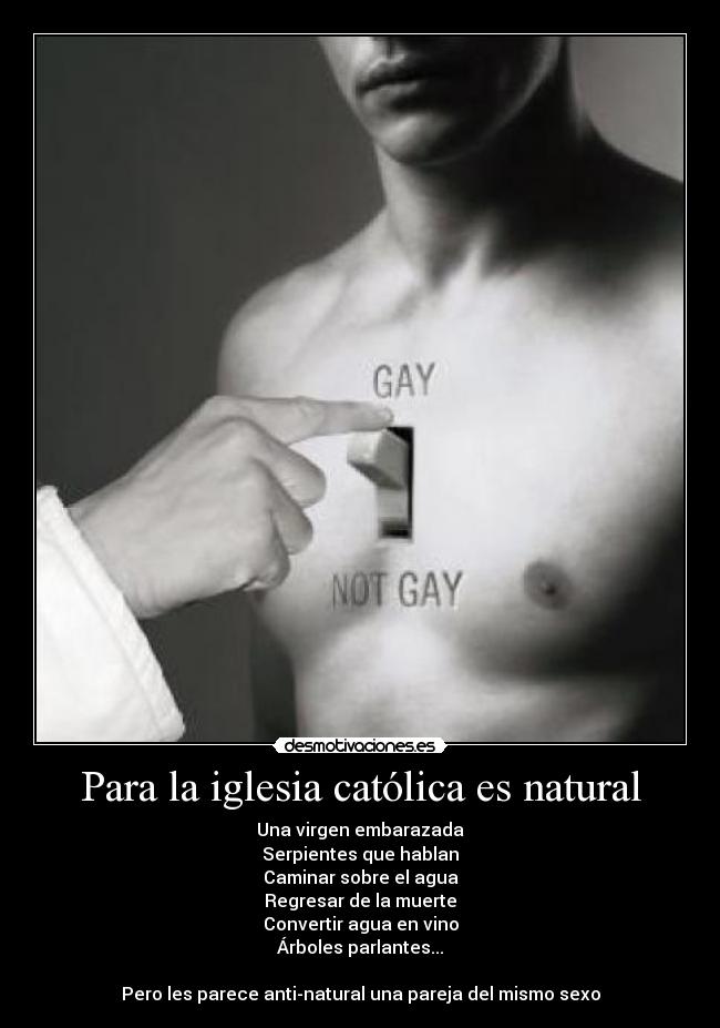 Para la iglesia católica es natural -