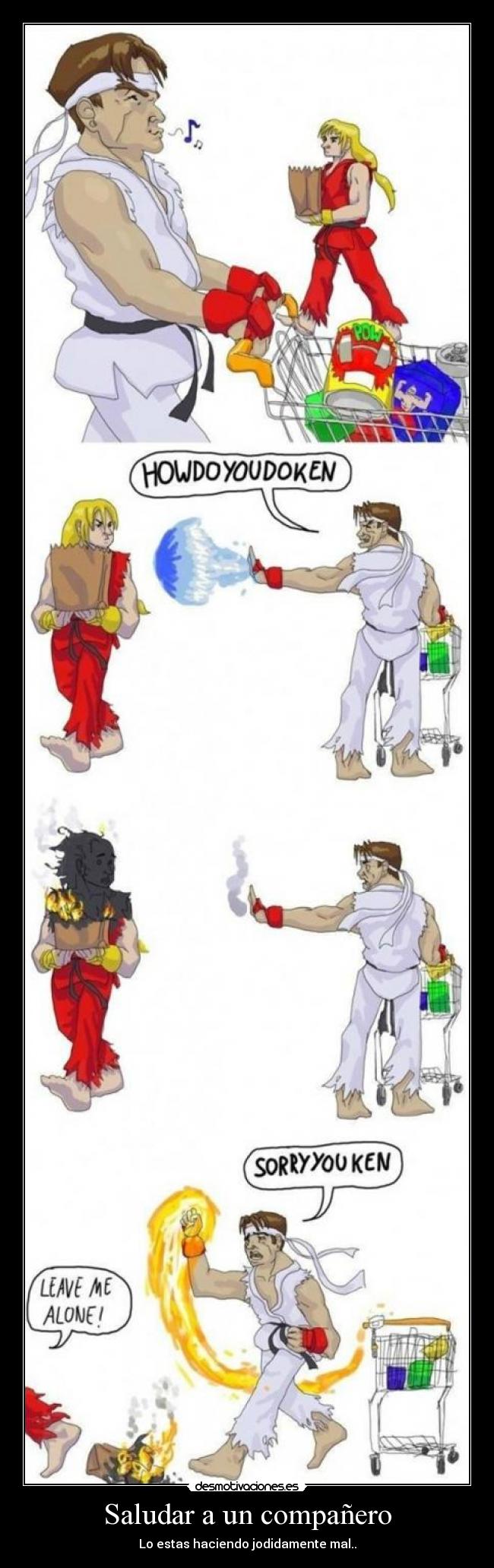 Saludar a un compañero -