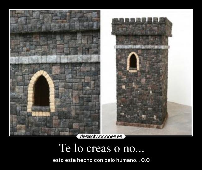 Te lo creas o no... - esto esta hecho con pelo humano... O.O