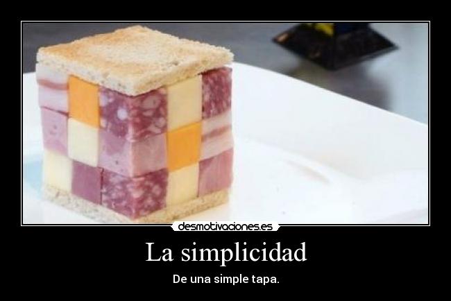 La simplicidad - De una simple tapa.