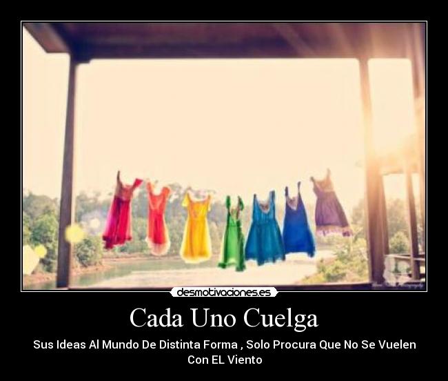 carteles cuelga las ideas como fuese ropa desmotivaciones