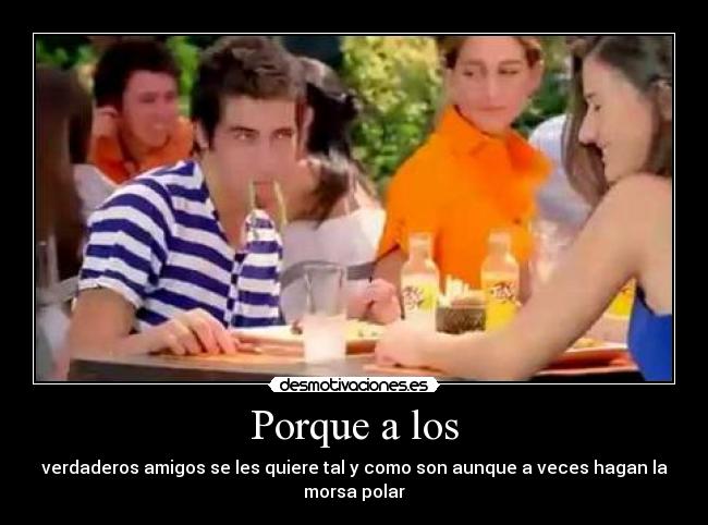Porque a los - verdaderos amigos se les quiere tal y como son aunque a veces hagan la morsa polar