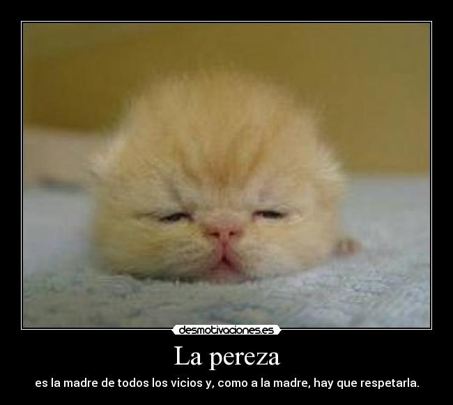 La pereza - es la madre de todos los vicios y, como a la madre, hay que respetarla.