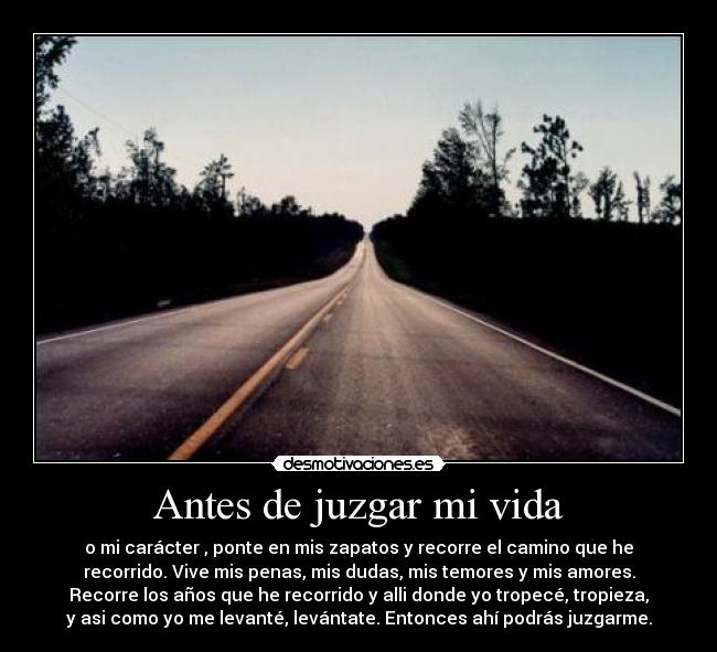Antes de juzgar mi vida -