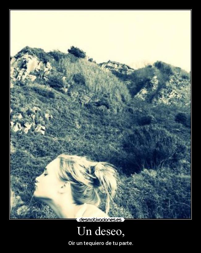 Un deseo, -