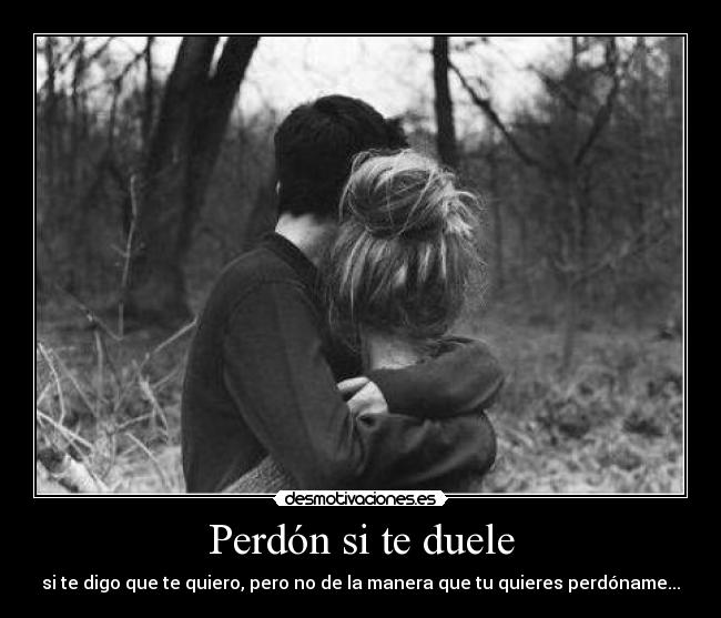 Perdón si te duele - si te digo que te quiero, pero no de la manera que tu quieres perdóname...