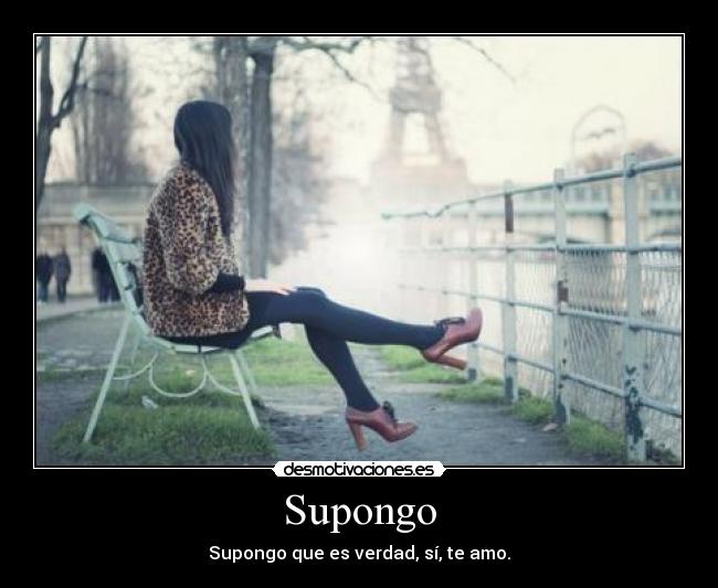 Supongo - Supongo que es verdad, sí, te amo.